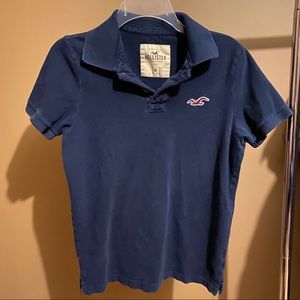 Hollister navy blue polo size M